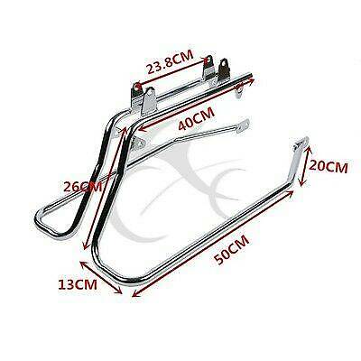Stretched Hard Saddlebags Chrome Conversion Bracket Fit For Harley Softail 84-17