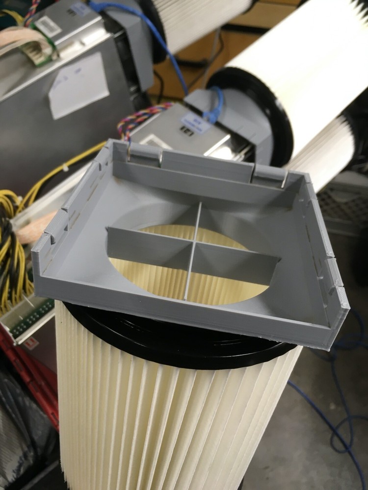 **Improved v3** Bitmain miner dust filter adapter. Keep miner Safe, Clean, Cool