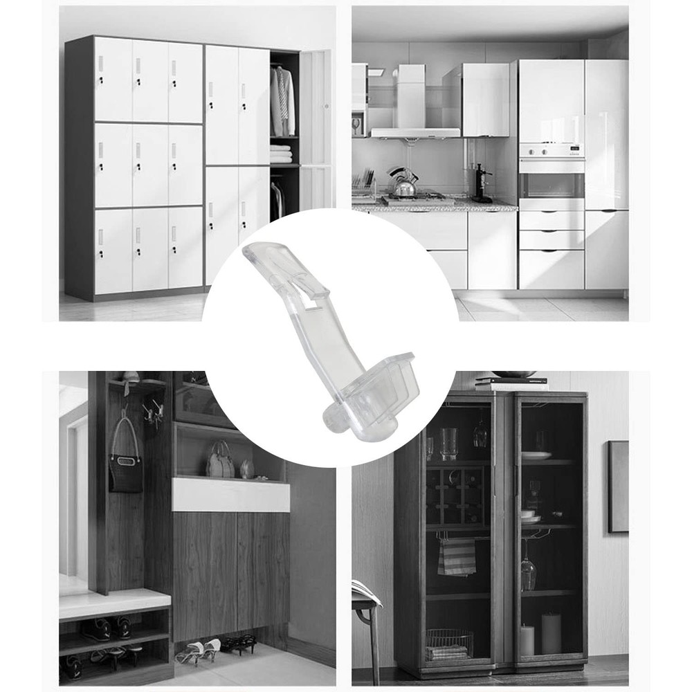 Shelf Support Peg LUORNG 20PCS Clear Plastic Locking Shelf Support Pin Clips,...