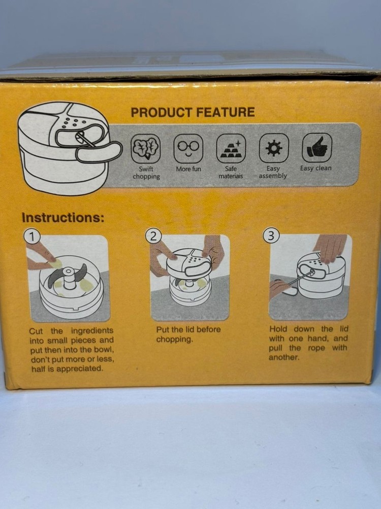 Mini Pull String Garlic Onion Ginger Chili Chopper Manual Food Processor