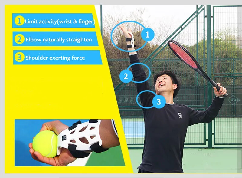 Tennis Ball Machine Practice Serve Training Tool Self-study Wrist Posture Padel