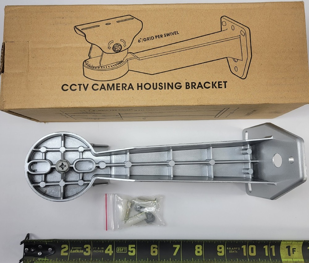 Universal CCTV Security Camera Housing Bracket Enclosure Indoor/Outdoor Silver