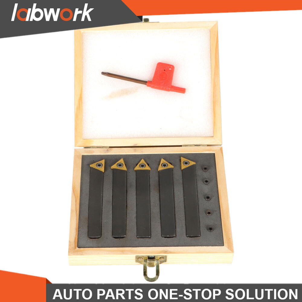 Labwork 5Pcs 1/2" Indexable Carbide Insert Turning Tooling Bit Holder Set Lathe