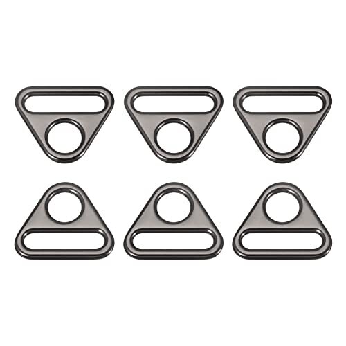 Triangle Buckle Adjuster, Triangle D Rings Adjuster Triangle 1 Inch Dark Grey