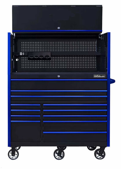CRX 55" x 25" TOOL BOX, HUTCH AND LOCKER, ROLL CABS BY EXTREME TOOLS
