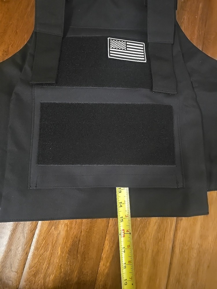Black Vest Plate Carrier With Patch