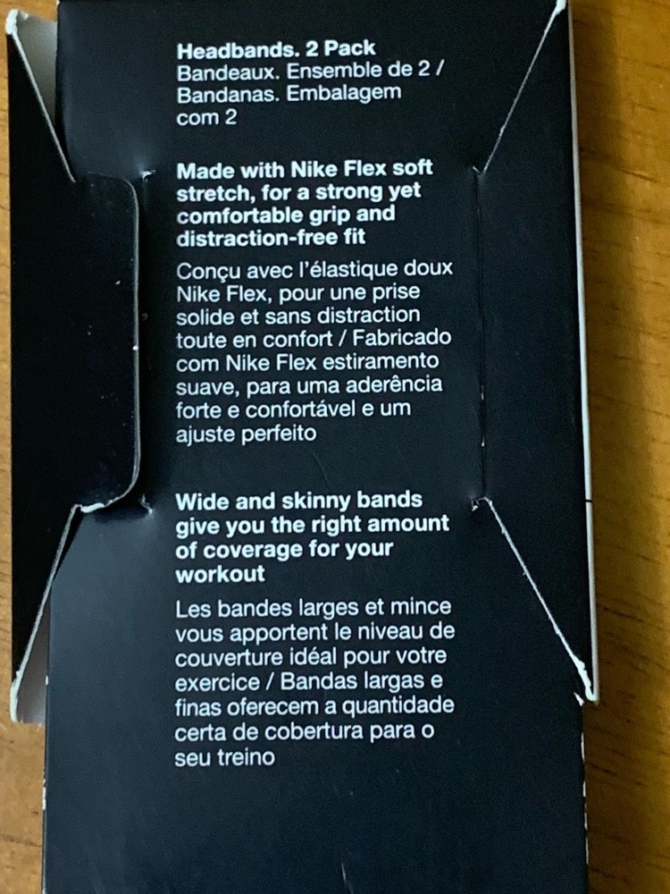 Nike Flex Headbands 2 Pack Unisex OSFM NEW