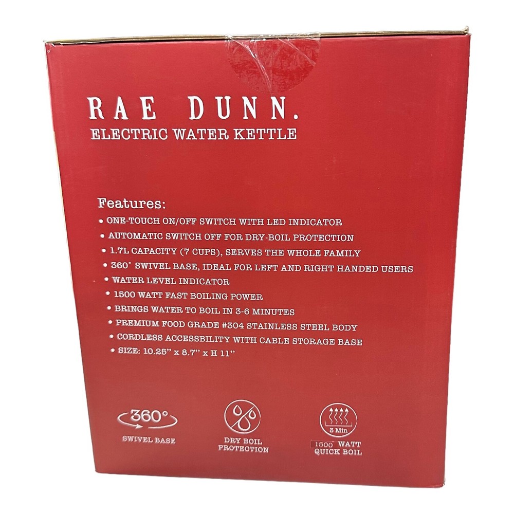 Rae Dunn MISTLETOE KISSES Electric Water Kettle