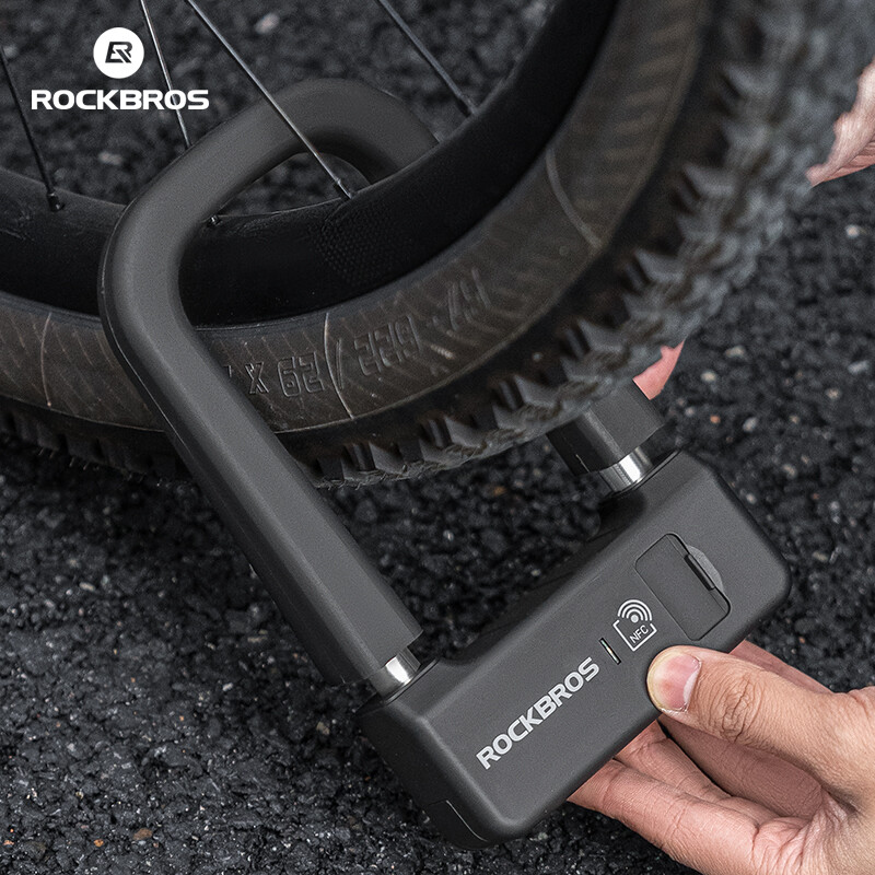 ROCKBROS Bicycle Motor Lock Bike NFC Smart U-Lock Quick Release Strong Secure