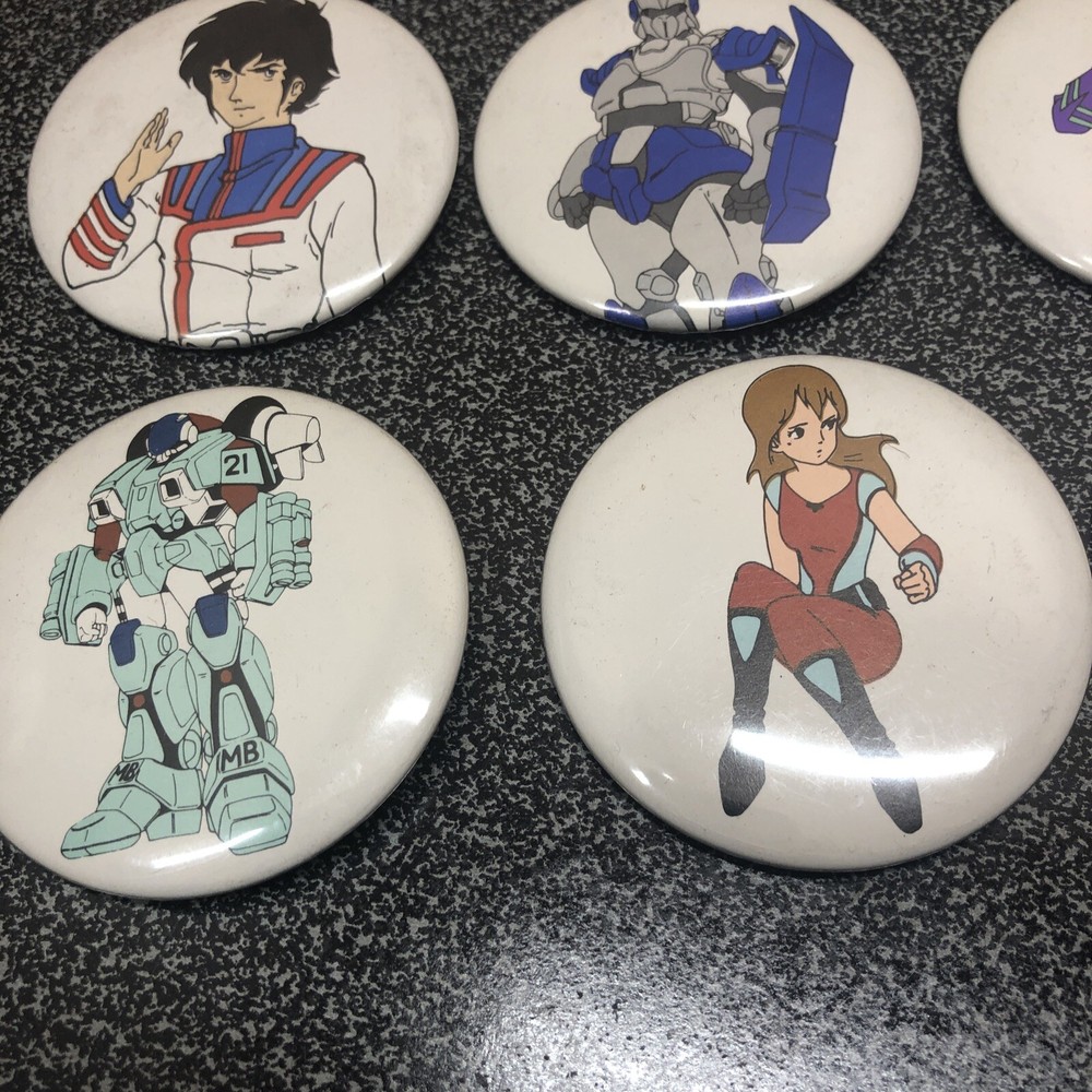 Robotech Harmony Gold Button Pin Back 1985 2 Inches Rare Hat Backpack Buttons