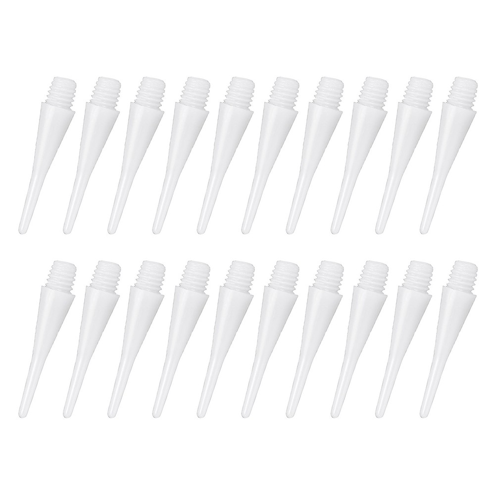 80Pcs Plastic Dart Tips,Game 2BA Thread Soft Darts Tips Replacements White