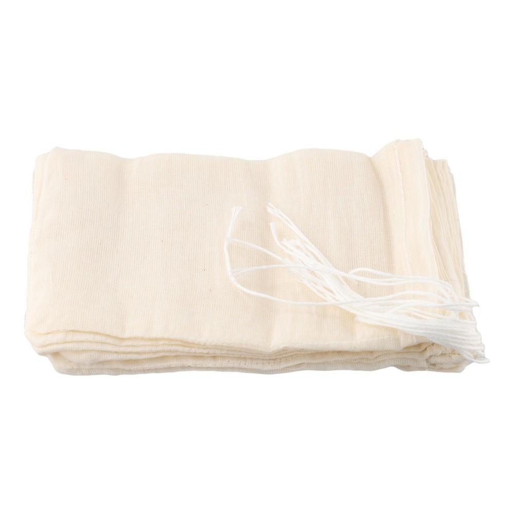 10pcs Cotton Empty Filter Muslin Drawstring Straining Tea Cook Separating Spice
