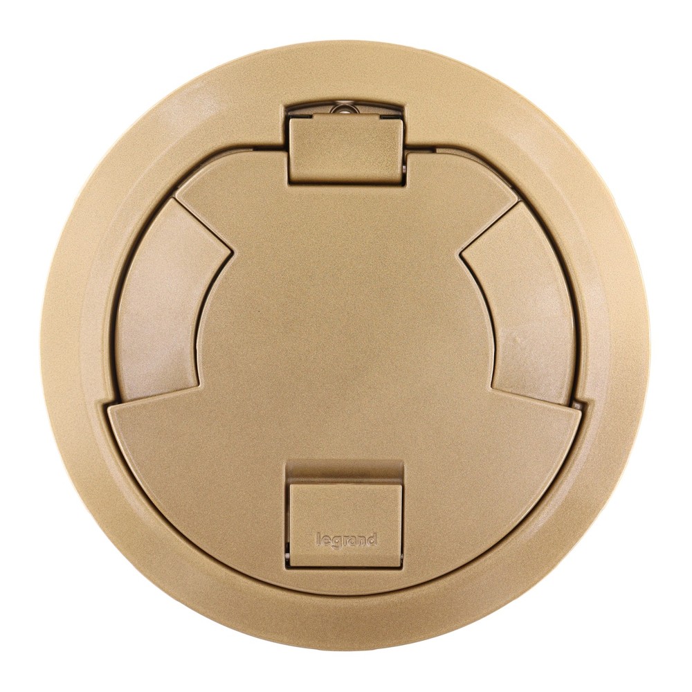 WIREMOLD 6CTC2BS EVOLUTION SERIES POKE-THRU SURFACE COVER PLATE, BRASS FINISH