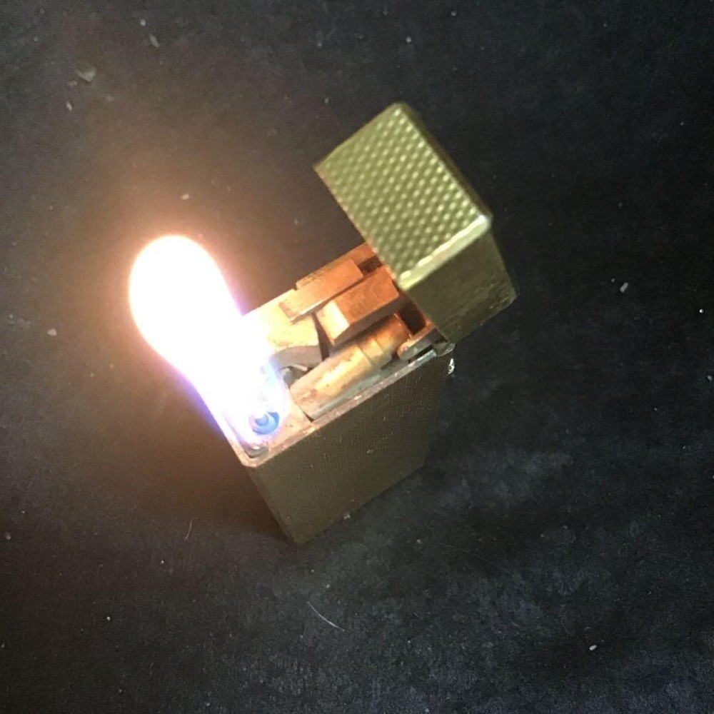 Overhauled Dunhill Rollagas lighter Gold without box