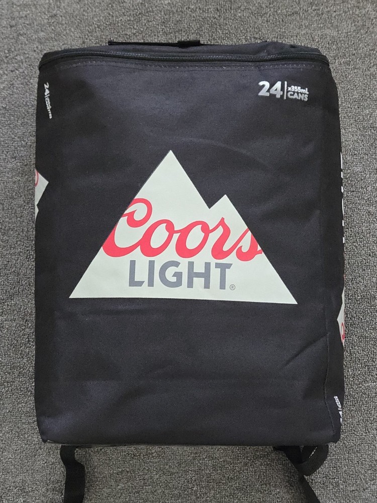 Coors Light Beer Insulated Cooler Back Pack 24 Cans Black