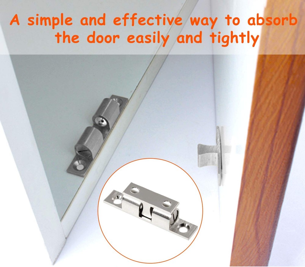 6Pcs 2"/ 50mm Double Ball Tension Roller Catch Latch Solid Brass Hardware Fit...