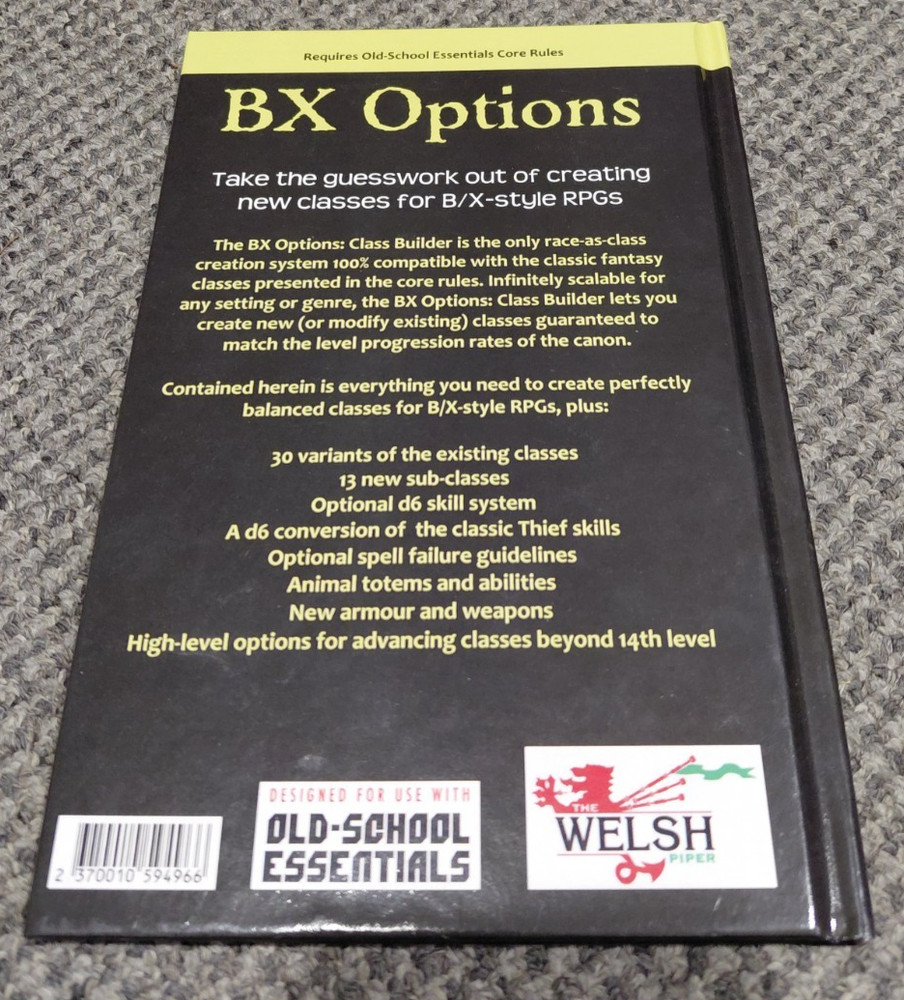 BX Options Class Builder - Welsh Piper - Dungeons & Dragons OSR