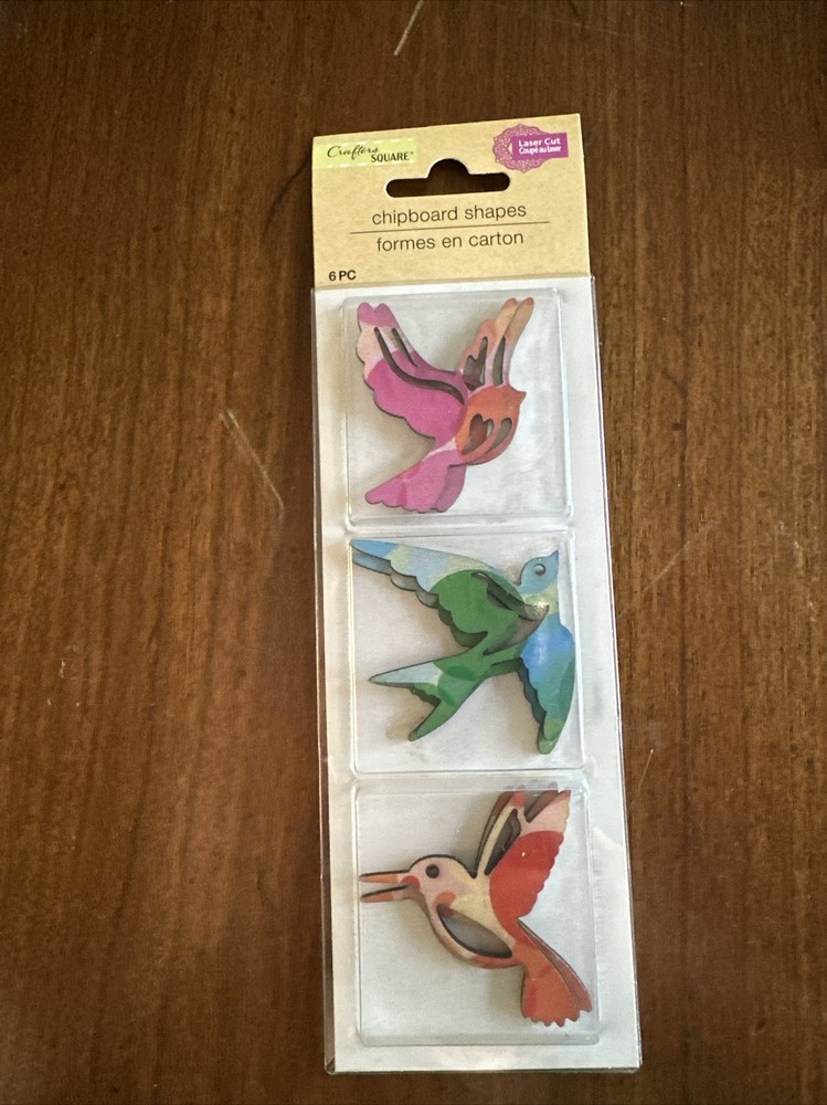 Crafters Square Chipboard Shapes Colorful  Birds