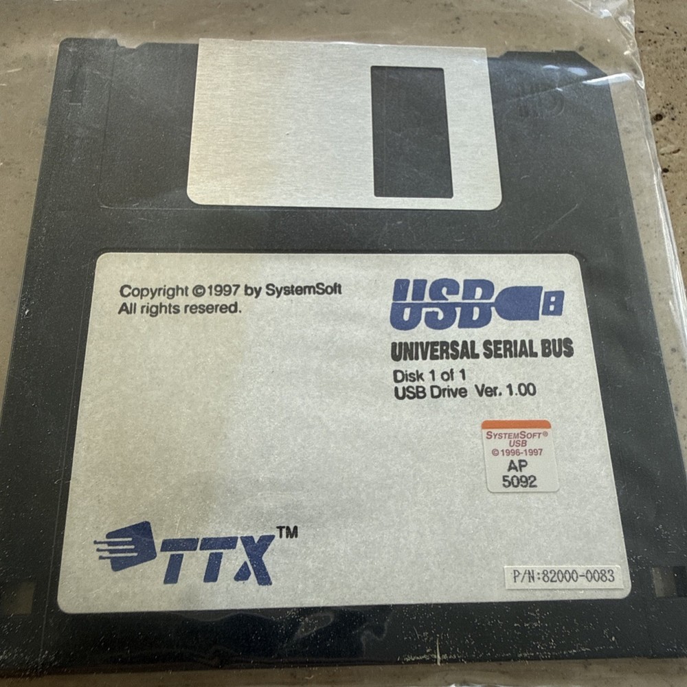 Gateway 2000 Vibra Software PNP & Combined Drivers 4/4 & TTX USB Floppy Disk
