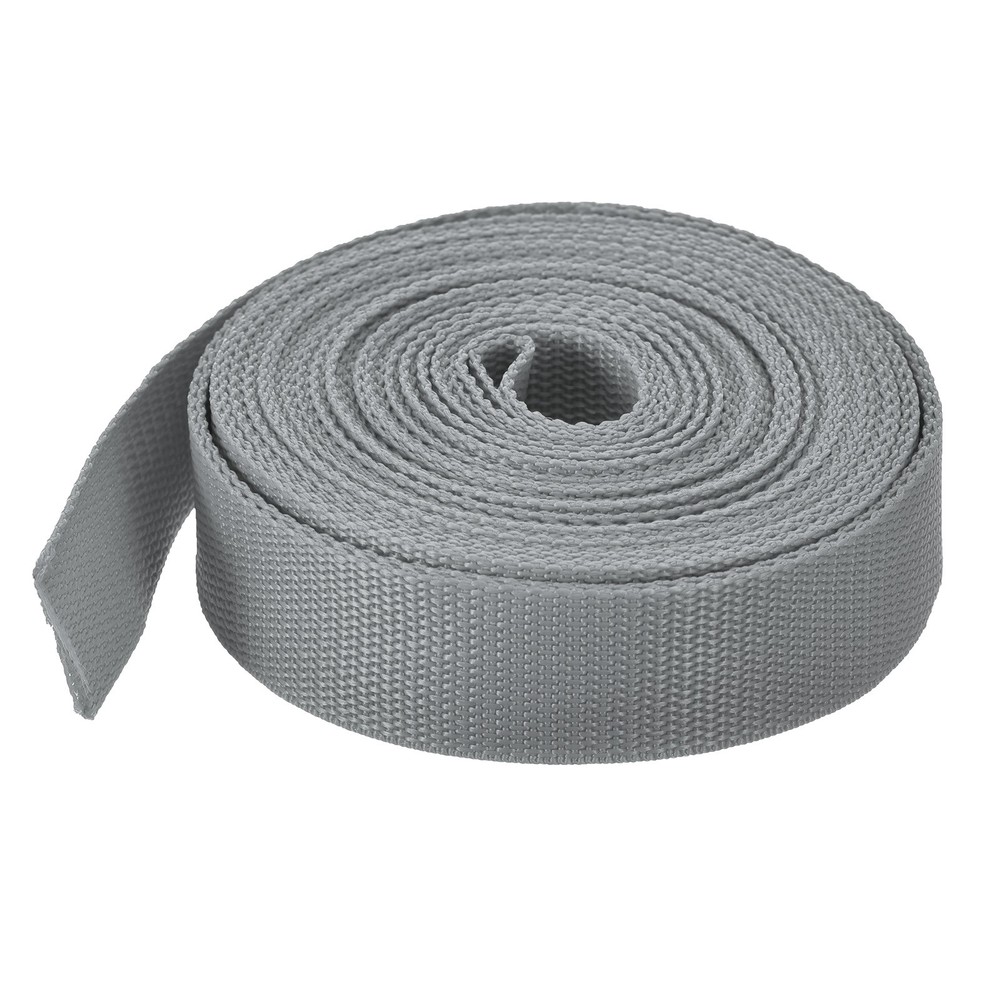 Lightweight Polypropylene Webbing Strap 1 1/4" 10 Yard Backpack Grey