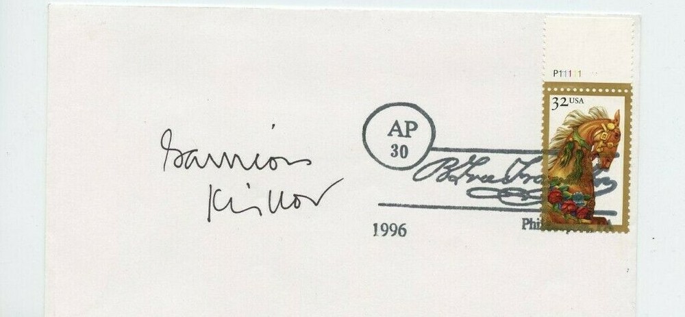 Autographed Envelope Garrison Keillor American author, storyteller, humorist