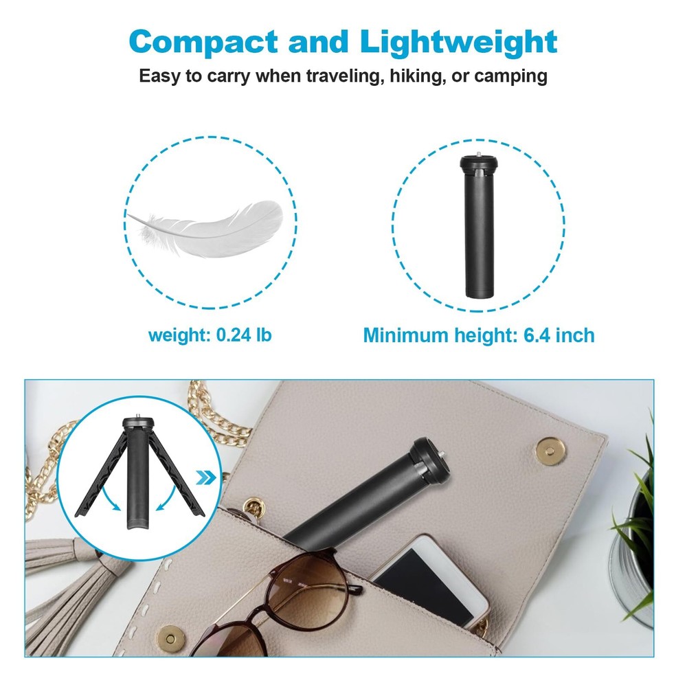 Lightweight Mini Tripod For Camera/phone/webcam Extendable Stand For Logitech We