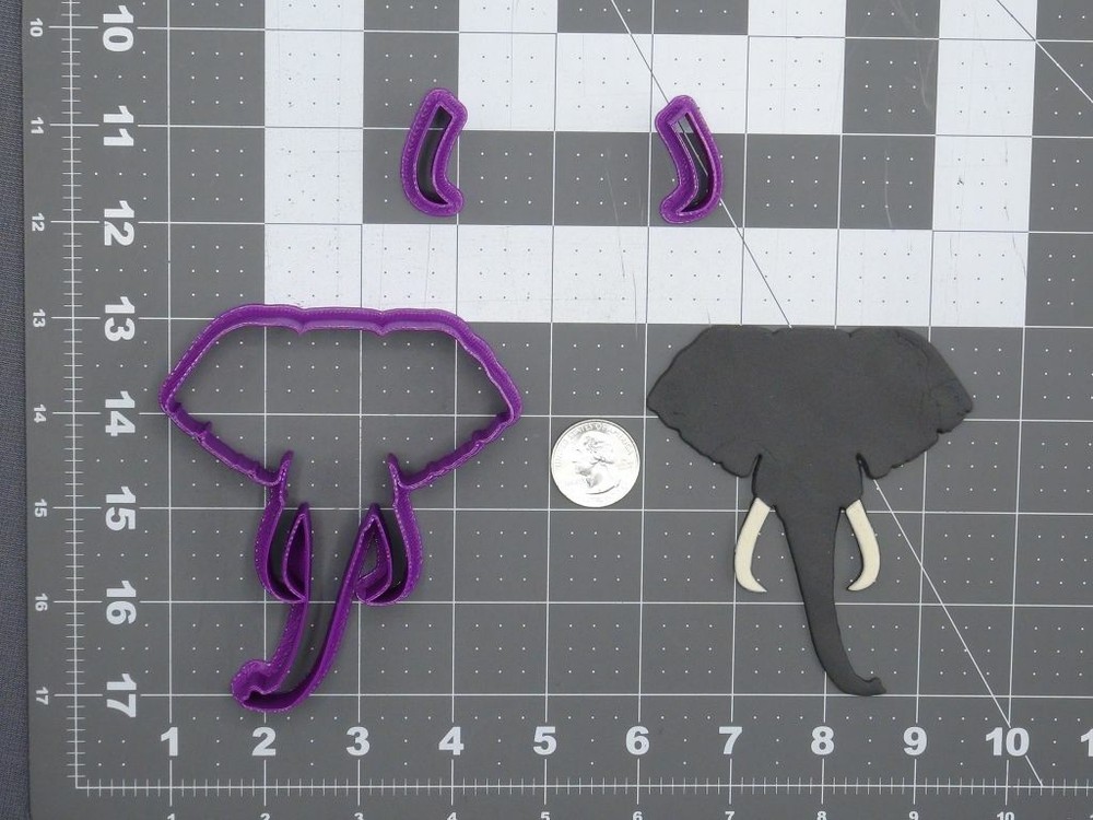 Elephant Head 266-D636 Cookie Cutter Set