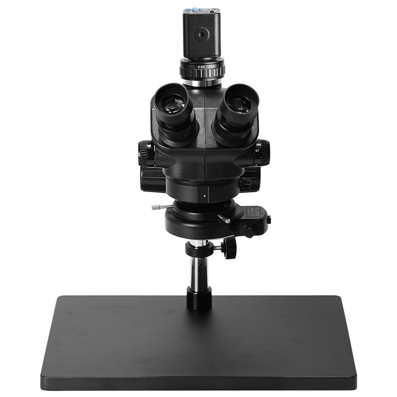 Trinocular Stereo Microscope Magnifier Stand 2K Microscope Camera 3.5X-100X