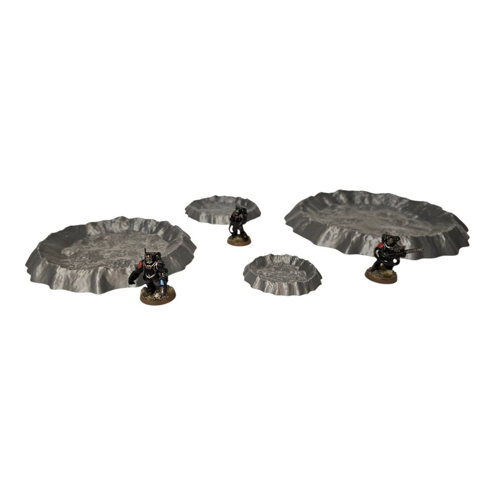 3D Printed Terrain Battlefield Blast Craters Set 2 Great For 40K / Kill Team