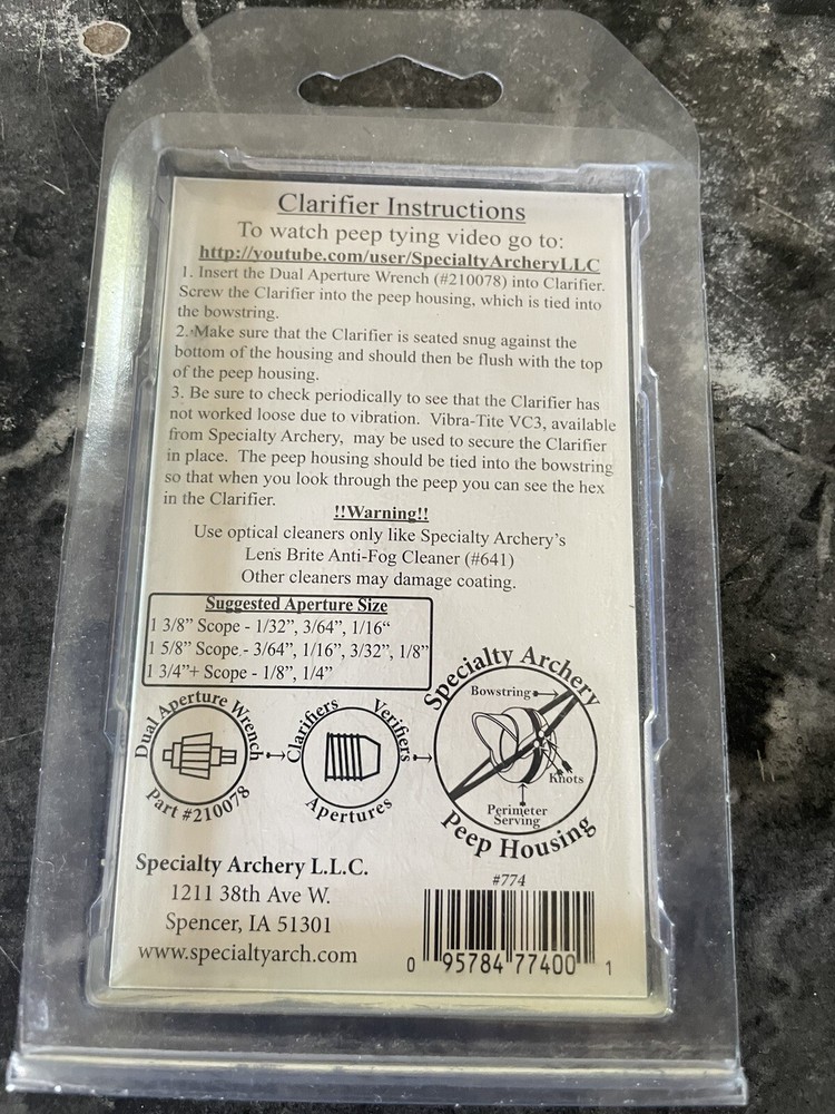 Specialty Archery Clarifiers 1.5 Blue 1/8