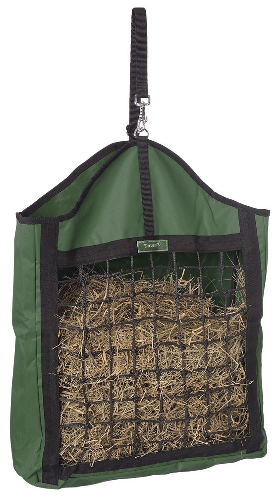 Nylon Hay Tote Feed Bag with Slow Feed Net Front