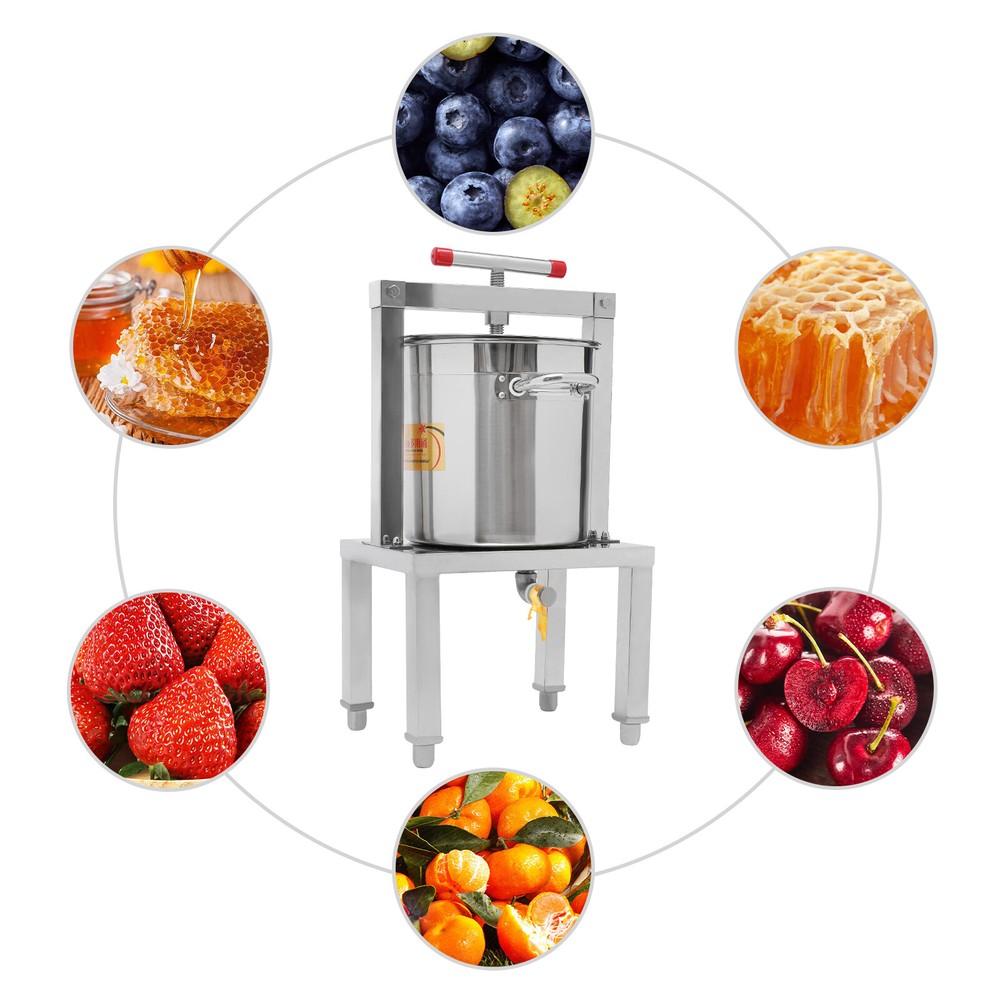Large Fruit Honey Presser Cider, Wine, Grape, Apple Press extractor for Wine