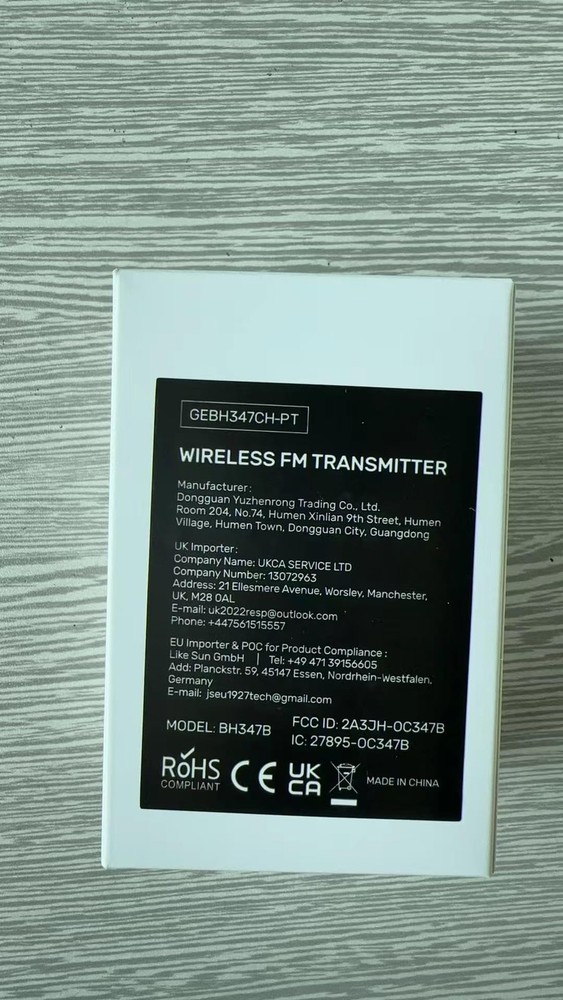 Upgraded V5.3 FM Bluetooth Transmitter, Car Adapter QC3.0 & Black