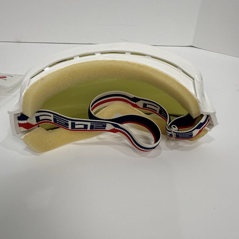 Vintage CEBE US Ski Team Goggles Snowboard White Frames