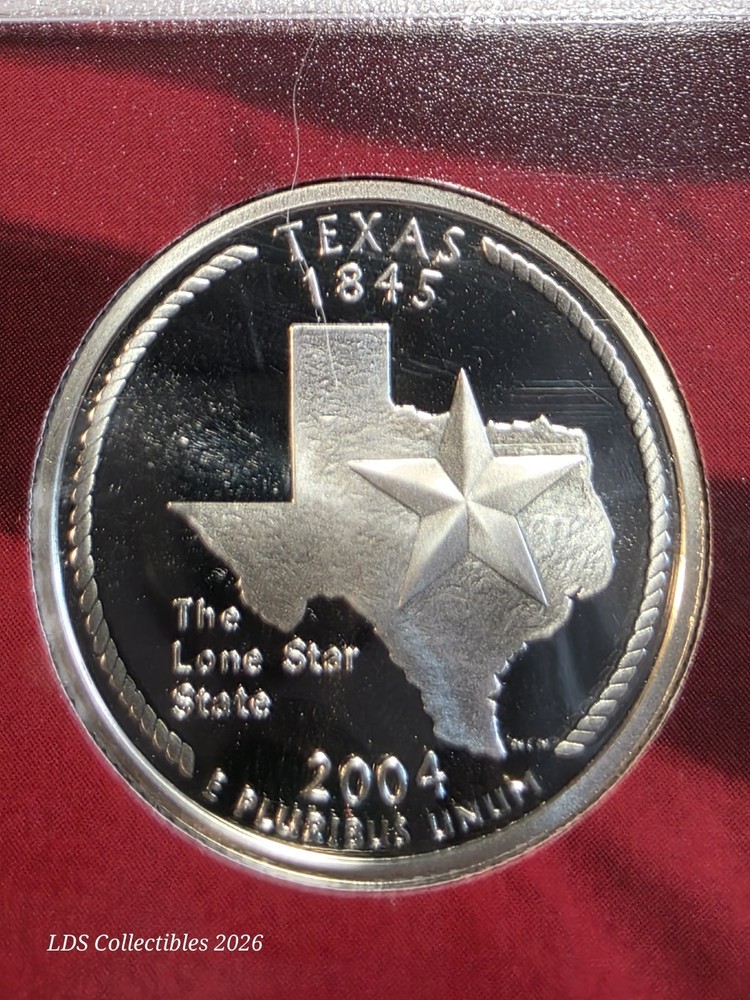 5 Silver Proof U.S. Mint 2004 State Quarter Coin Set