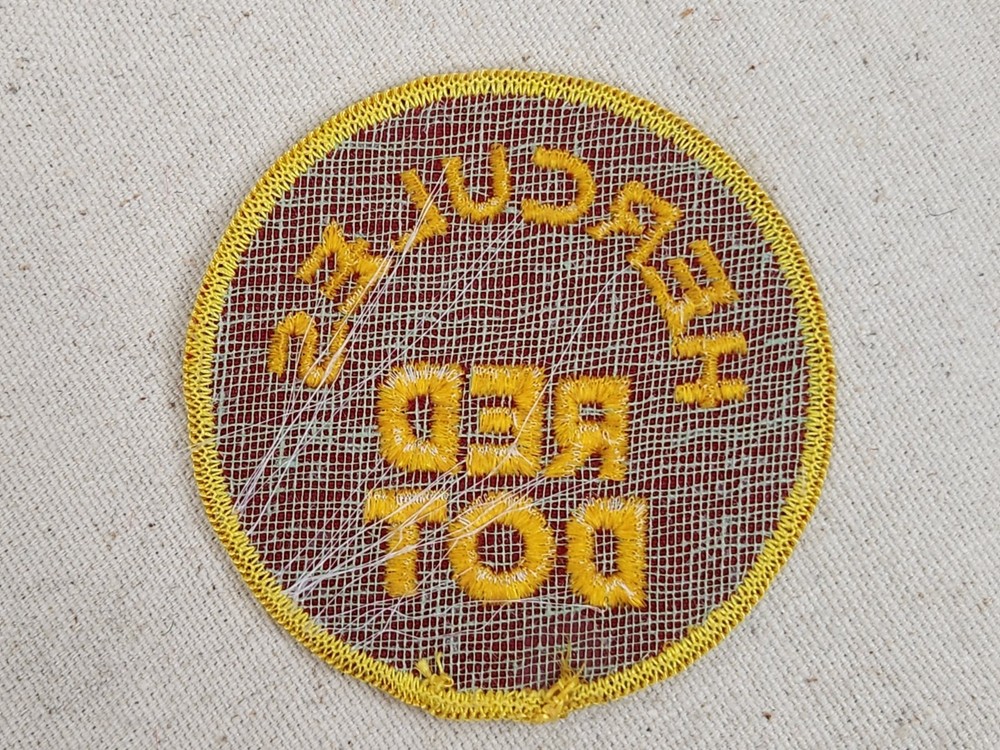 Hercules Red Dot Yellow on Red Embroidered Shooting Vest Jacket Patch