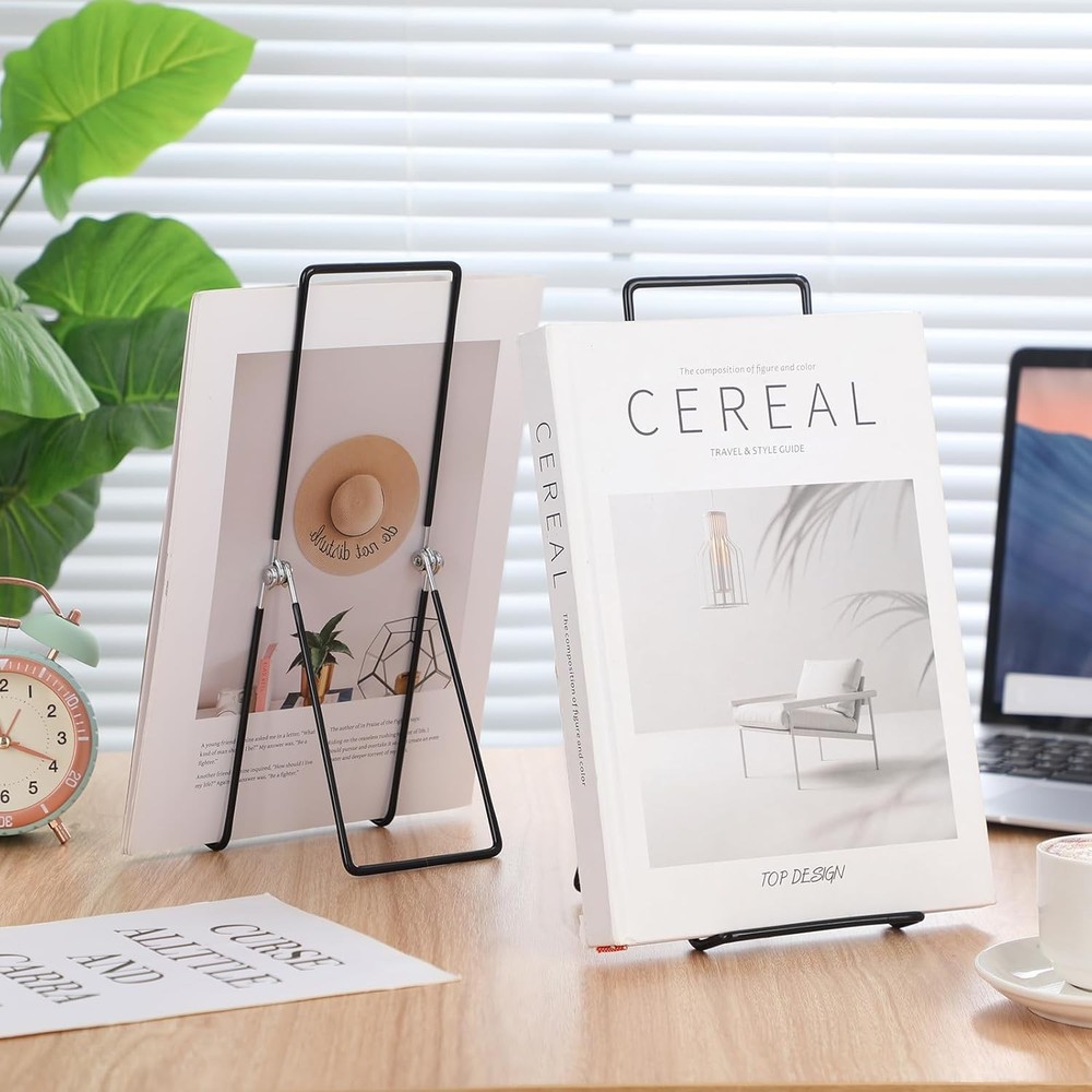 6 Pack Large Metal Book Stand Display Adjustable Display Holder Easel Collector