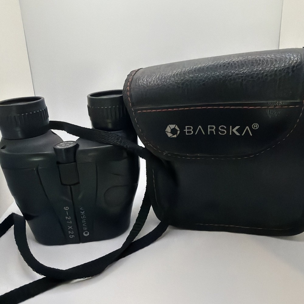 Barska 9-27x25mm Gladiator Black Compact Zoom Binoculars w/ Case