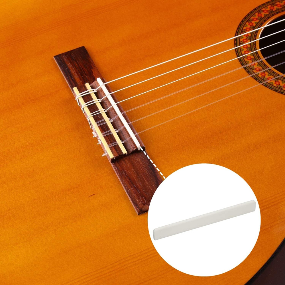 6 String Classical Guitar Bone Saddle, Guitar Bridge Saddles, Cut from Whole Bon