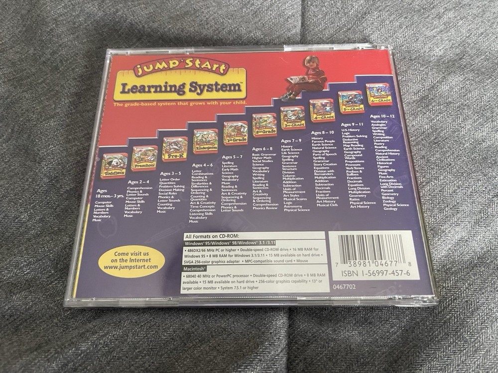 Jump-Start Kindergarten Learning Software Knowledge Adventure WINDOWS/MAC