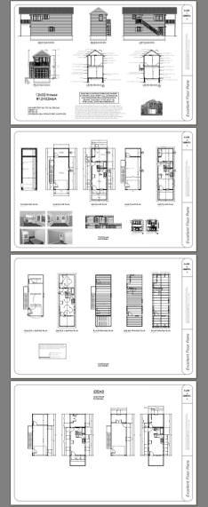 12x32 House -- 461 sq ft -- PDF Floor Plan -- Model 6A