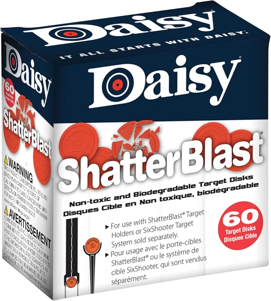 Daisy Shatterblast Refill Disks, 60 Pack 2", Hunter Orange