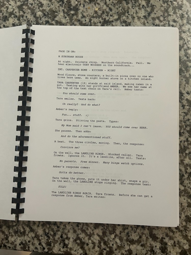 Scream 2022 Horror Movie Script Reprint Full Screenplay Script