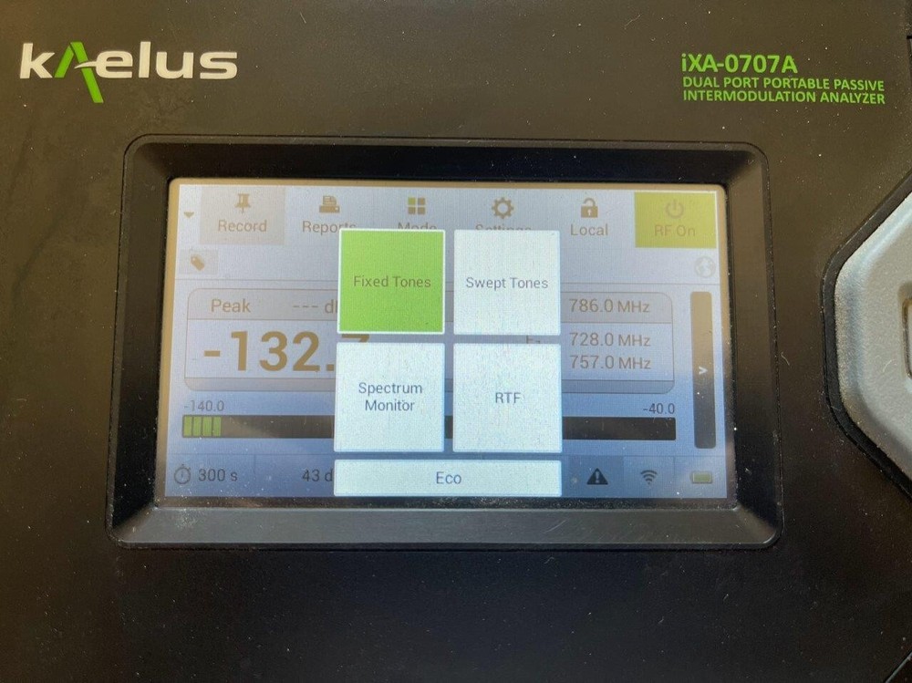 KAELUS iXA-0707A DUAL 700 PIM ANALYZER BATTERY PORTABLE PASSIVE INTERMODULATION