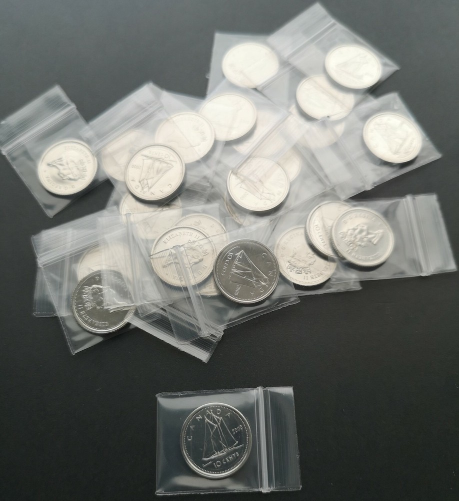 ***CANADA 10 CENTS 2000 W *** FROM MINT SETS *** BETTER DATE ***