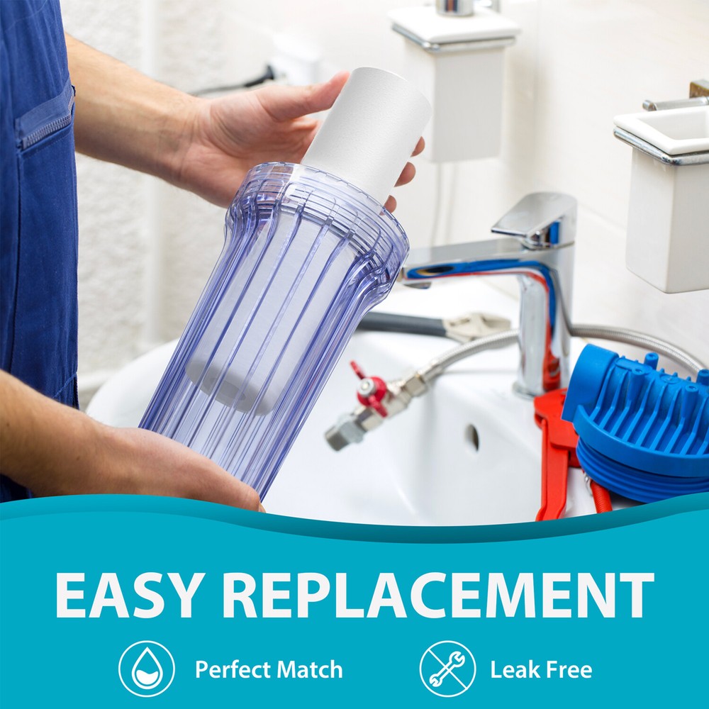 50 Pack 5 Micron 10x2.5" PP Sediment Water Filter Whole House RO Replacement NSF