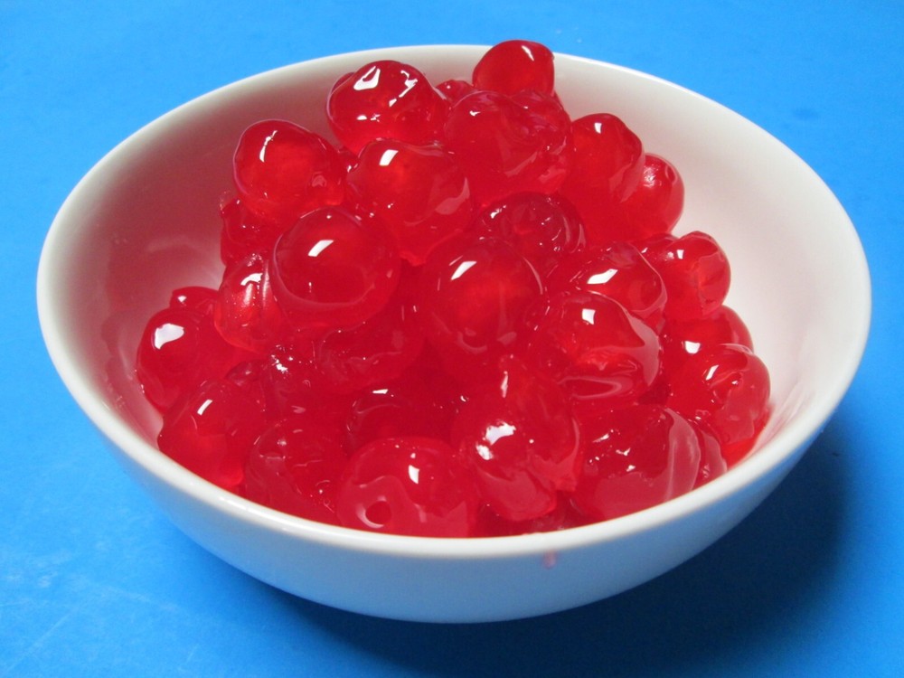 Red Whole Glace Cherries, 1 lbs / bag-greenbulk