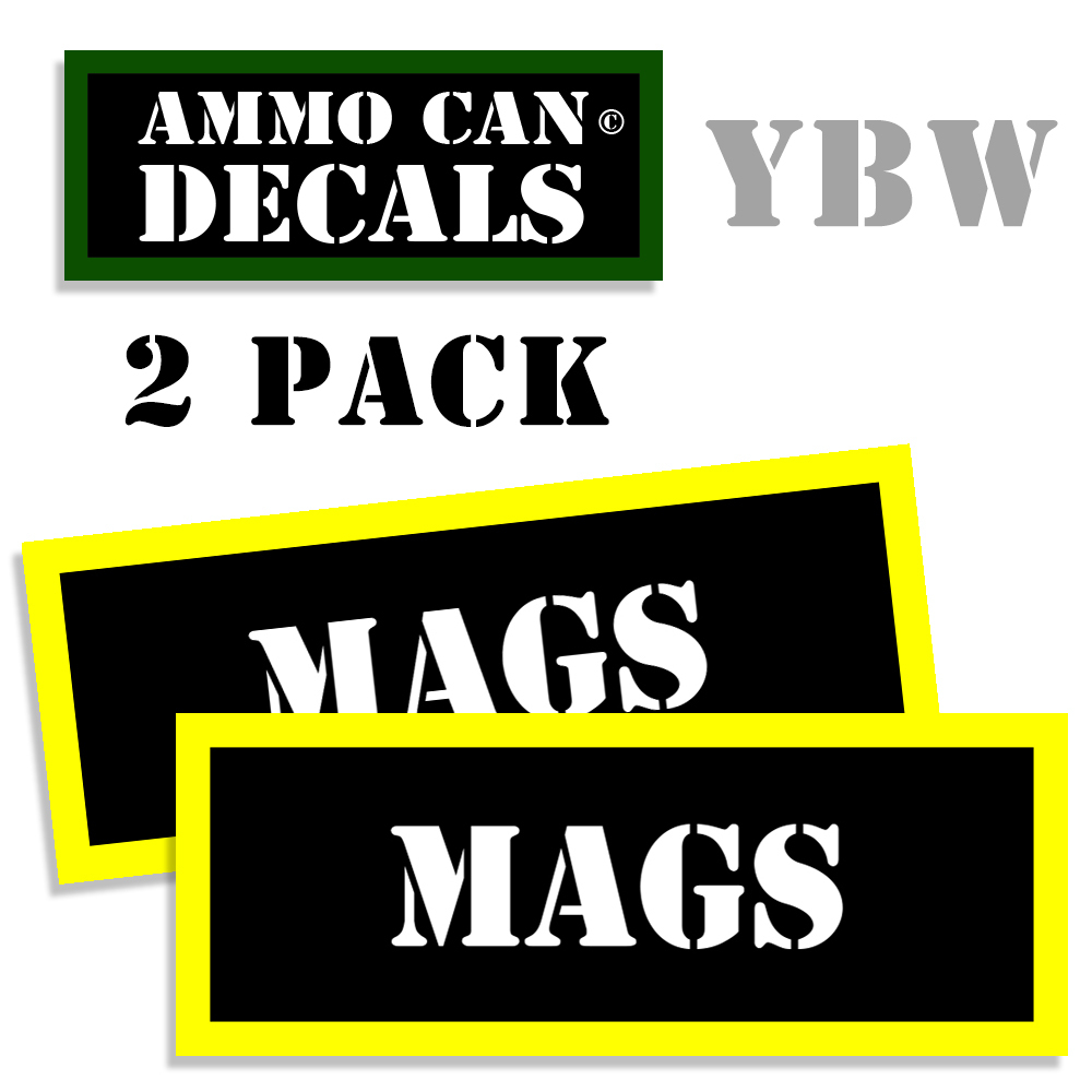 MAGS Ammo Label Decals Box Stickers decals - 2 Pack BLYW