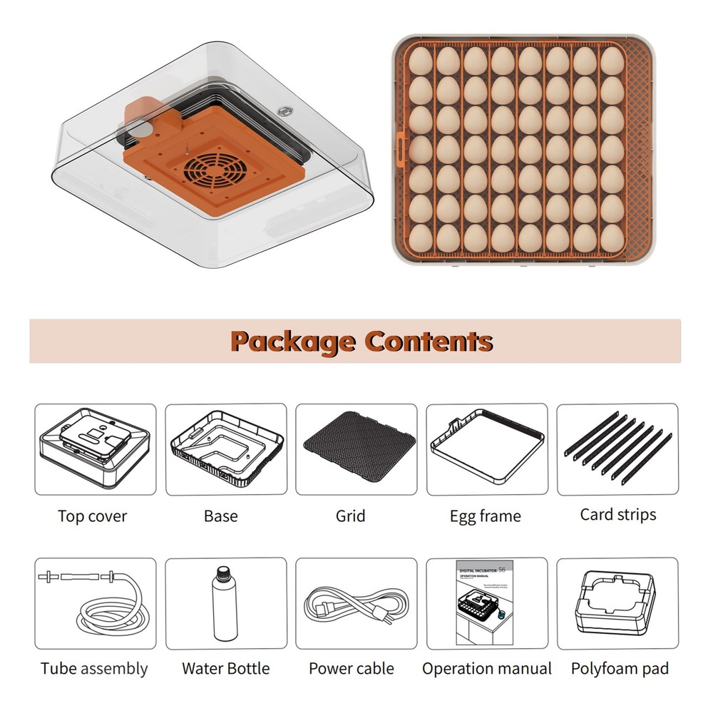 New Automatic Egg Incubators 56 Egg Turning Egg Hatching Temp & Humidity Control