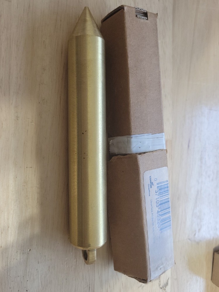 Cooper Tools Lufkin 590 1LB 6oz. Plumb Bob - Solid Brass 6-3/4" Great Condition!